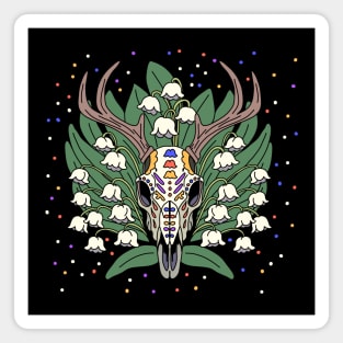 May's Lily of the Valley & Deer Skull Magnet